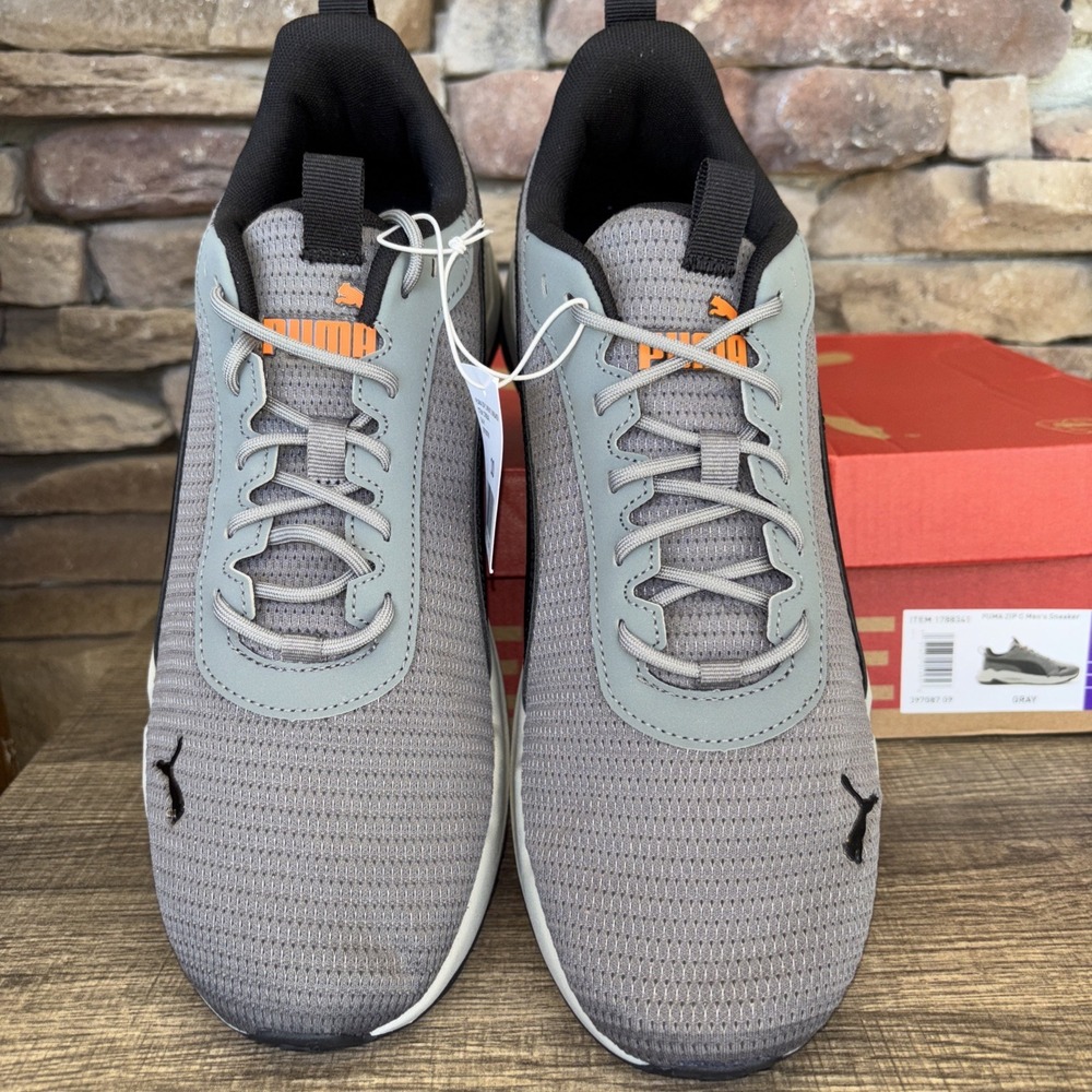 PUMA Men's Zip C Sneakers 397087 Grey New With Box - Size US 10